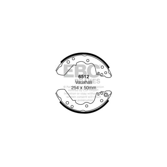 EBC 6512 Opel Vauxhall Rear Brake Shoes (Inc. Campo & Frontera) 1 | Casma Car Parts