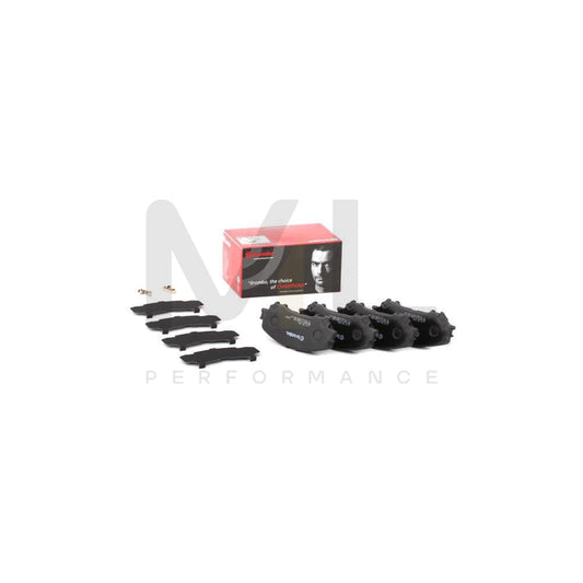 Brembo P 56 099 Brake Pad Set With Acoustic Wear Warning, With Anti-Squeak Plate | ML Performance Car Parts