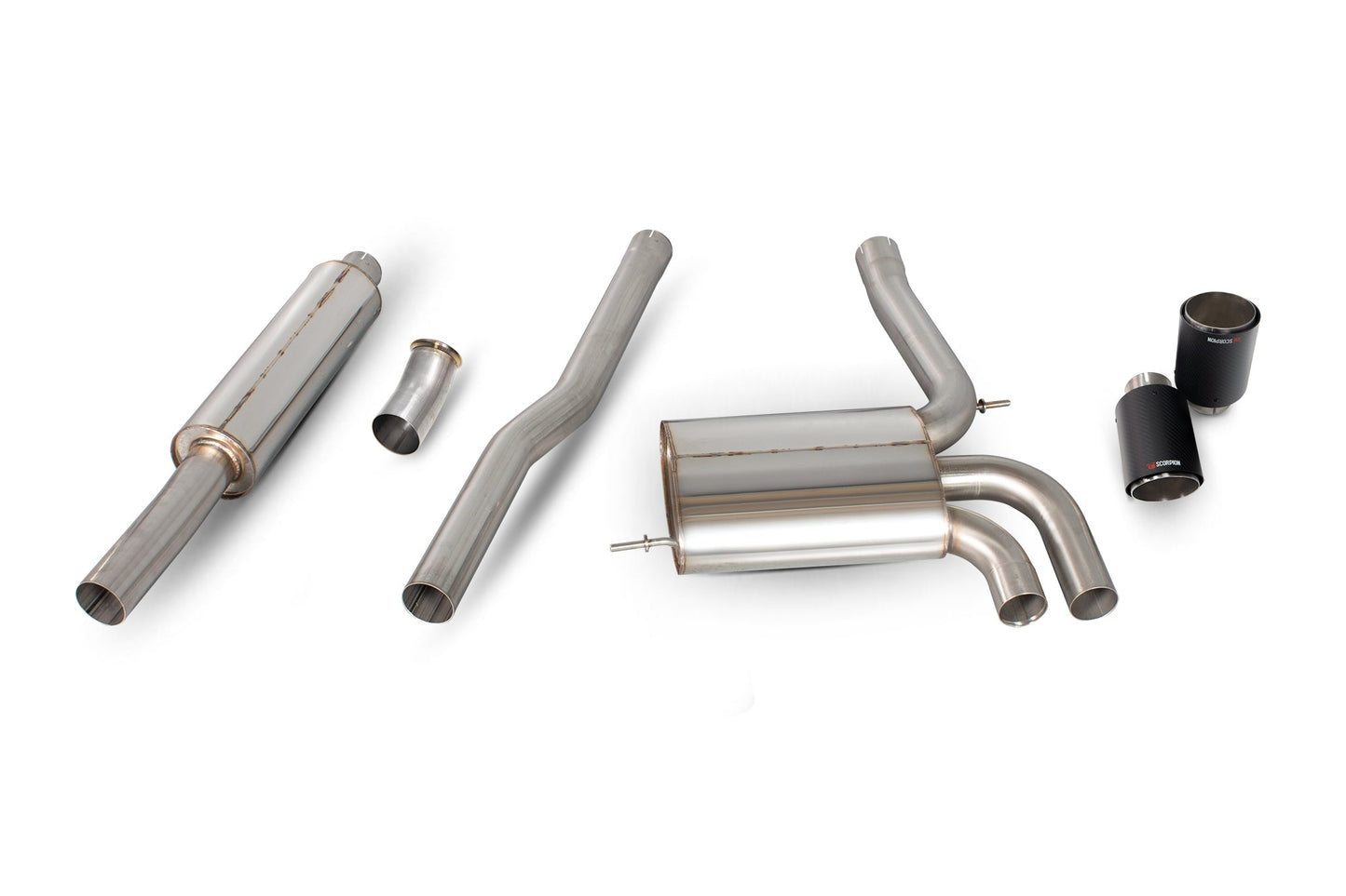 Scorpion SMN021CF Mini Cooper S F56 Resonated Cat-Back System | Casma UK