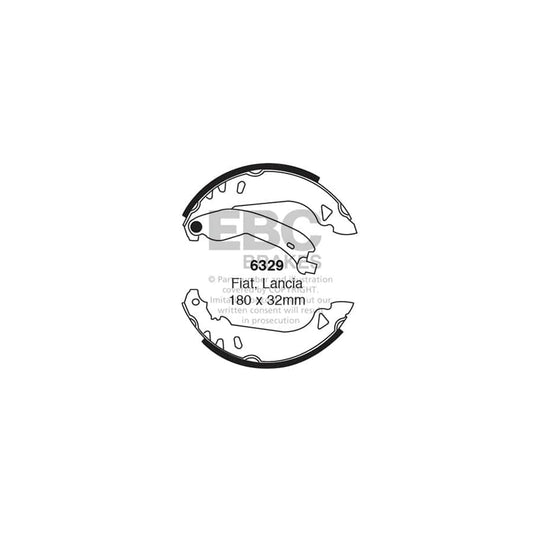 EBC 6329 Citroen Fiat Lancia Peugeot Rear Brake Shoes 1 | Casma Car Parts