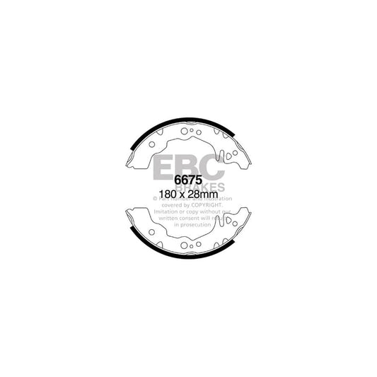 EBC 6675 Daihatsu Subaru Rear Brake Shoes (Inc. Materia, Sirion, Justy) 1 | Casma Car Parts