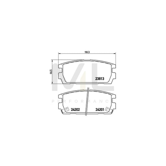 Brembo P 30 021 Brake Pad Set For Hyundai Terracan With Acoustic Wear Warning | ML Performance Car Parts