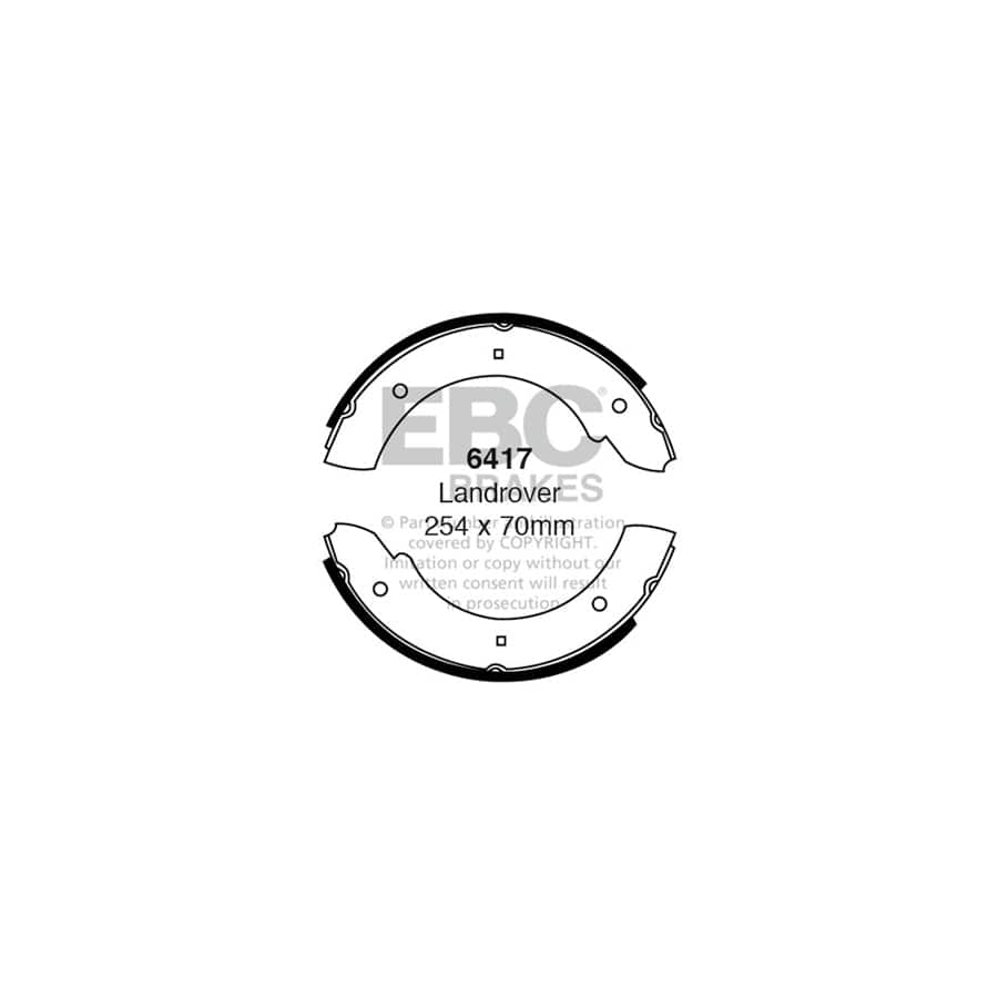 EBC 6417 Land Rover Rear Brake Shoes 1 | Casma Car Parts