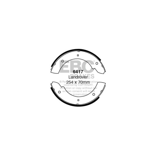 EBC 6417 Land Rover Rear Brake Shoes 1 | Casma Car Parts