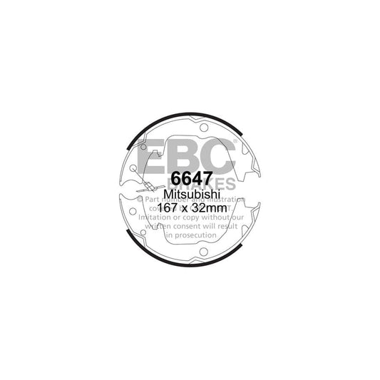 EBC 6647 Mitsubishi Rear Brake Shoes 1 | Casma Car Parts