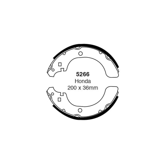 EBC 5266 Honda Civic Rear Brake Shoes 1 | Casma Car Parts
