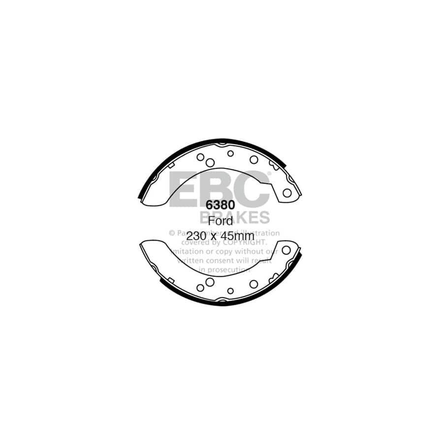 EBC 6380 Ford Transit Rear Brake Shoes 1 | Casma Car Parts