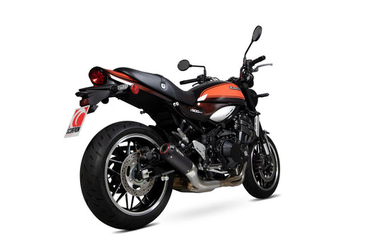 Scorpion PKA123BCER Kawasaki Z900 RS Red Power Slip-On - Black Ceramic Coated Sleeve | Casma UK