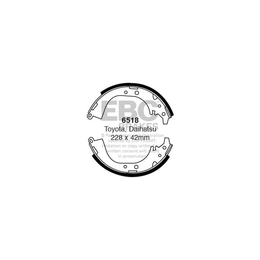 EBC 6518 Daihatsu Toyota Rear Brake Shoes (Inc. Terios, Extol, Rav 4) 1 | Casma Car Parts