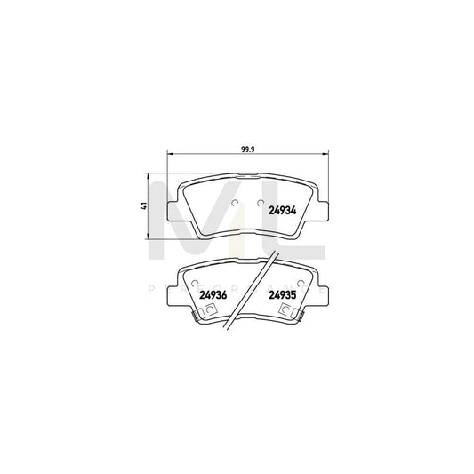 Brembo P 30 047 Brake Pad Set With Acoustic Wear Warning | ML Performance Car Parts
