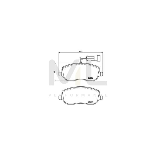 Brembo P 23 100 Brake Pad Set For Fiat Croma Ii Estate (194) | ML Performance Car Parts
