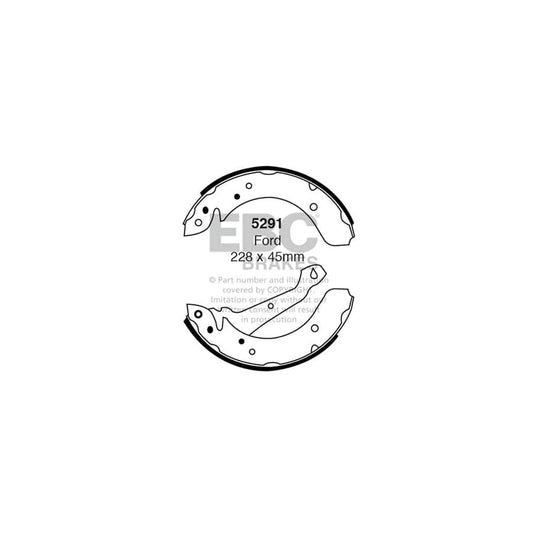 EBC 5291 Ford Hyundai Rear Brake Shoes 1 | Casma Car Parts