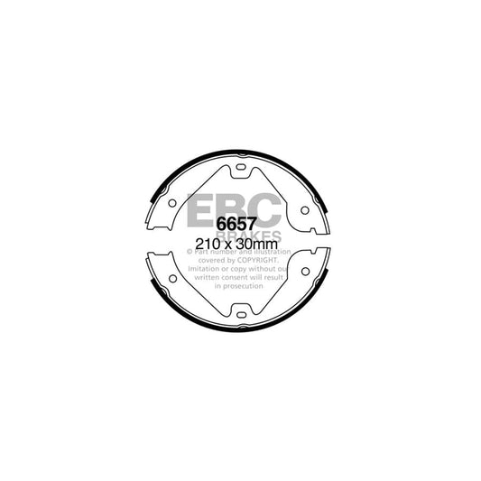 EBC 6657 Audi Land Rover Mercedes-Benz Porsche Rear Brake Shoes 1 | Casma Car Parts