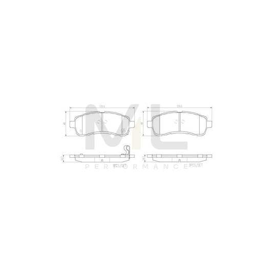 Brembo P 49 057 Brake Pad Set For Mazda 2 With Acoustic Wear Warning | ML Performance Car Parts