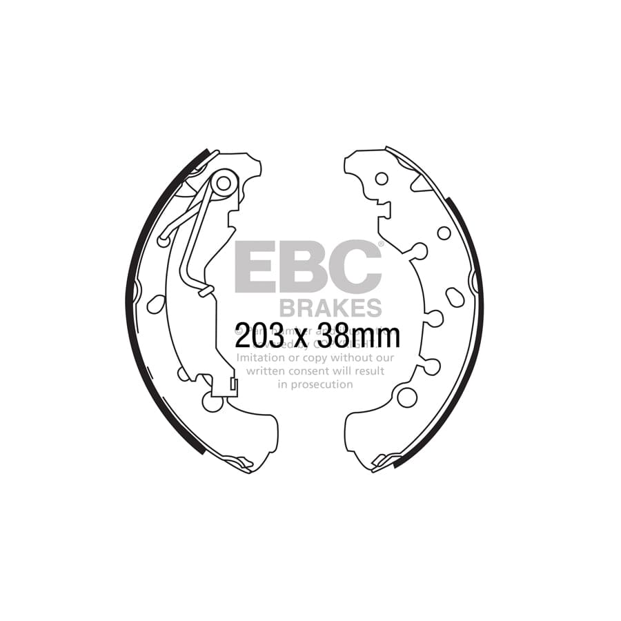 EBC 6700 Opel Vauxhall Corsa D Rear Brake Shoes 1 | Casma Car Parts