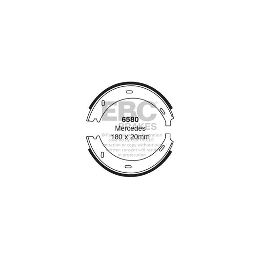 EBC 6580 Mercedes-Benz Vito Rear Brake Shoes 1 | Casma Car Parts