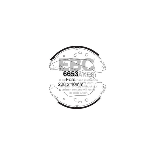 EBC 6653 Ford Focus Mk2 Rear Brake Shoes 1 | Casma Car Parts