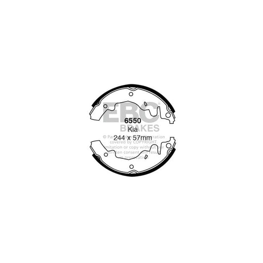 EBC 6550 Kia Sportage (K0) Rear Brake Shoes 1 | Casma Car Parts