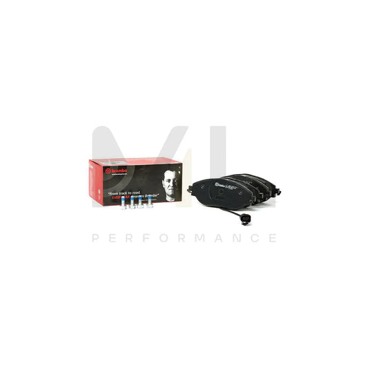 Brembo P 85 131 Brake Pad Set With Anti-Squeak Plate, With Brake Caliper Screws | ML Performance Car Parts