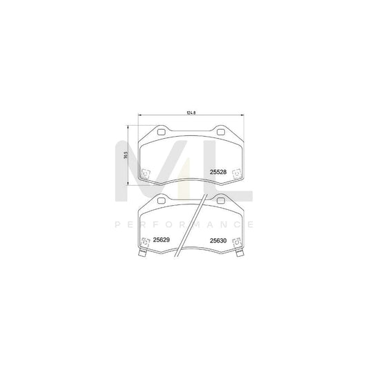 Brembo P 23 182 Brake Pad Set With Acoustic Wear Warning | ML Performance Car Parts