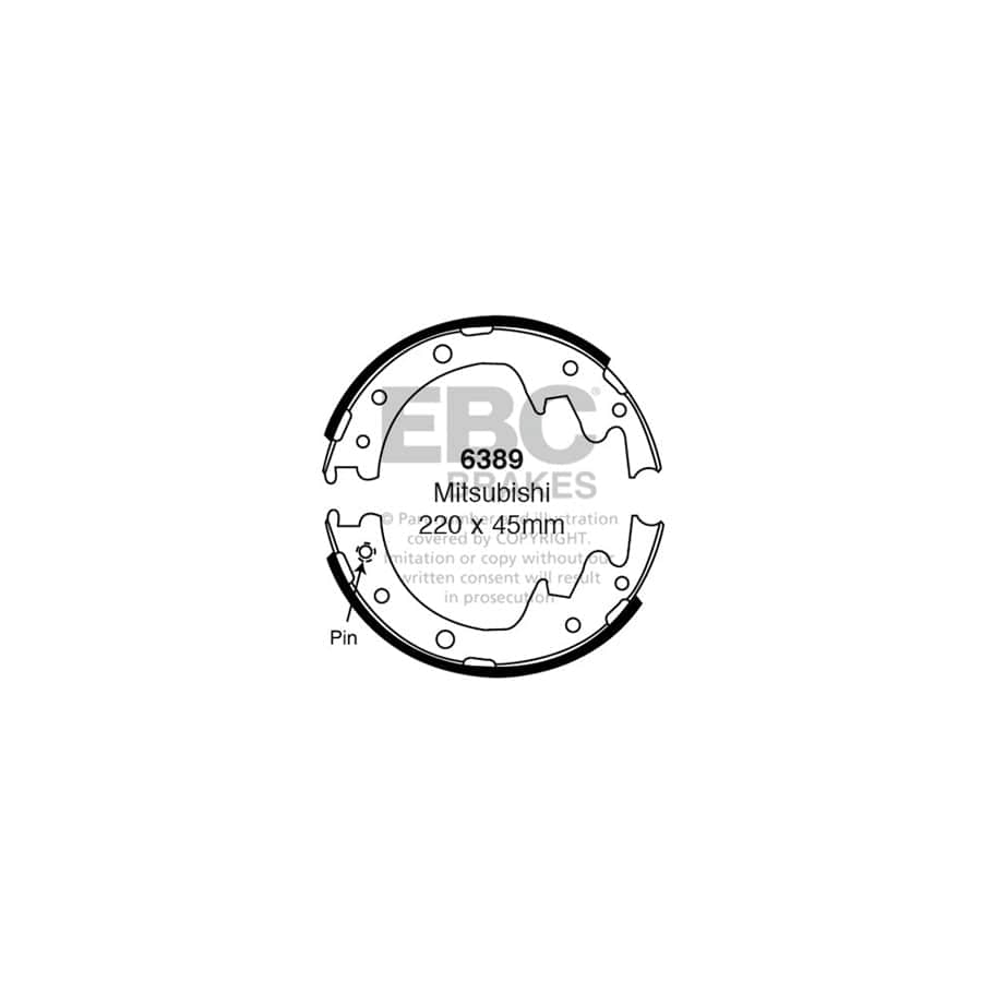 EBC 6389 Mitsubishi L 300 Rear Brake Shoes 1 | Casma Car Parts