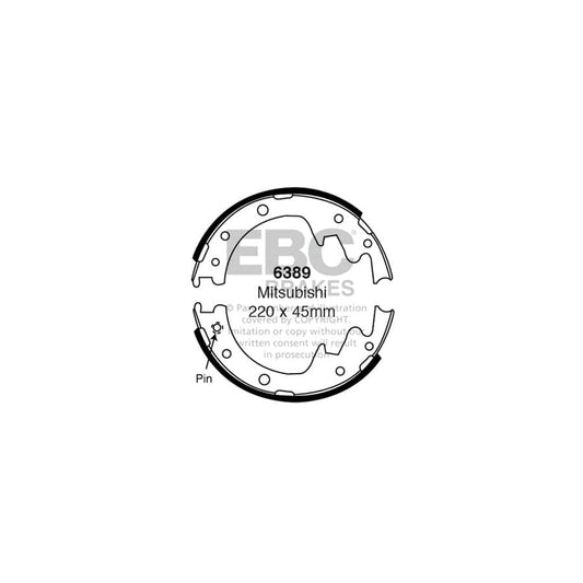 EBC 6389 Mitsubishi L 300 Rear Brake Shoes 1 | Casma Car Parts
