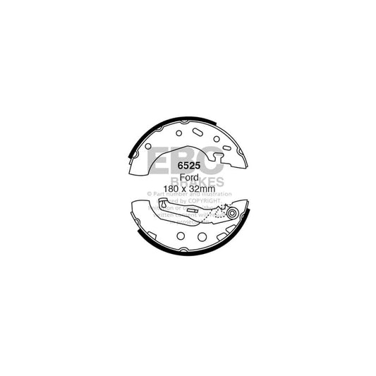 EBC 6525 Ford Mazda Rear Brake Shoes 1 | Casma Car Parts