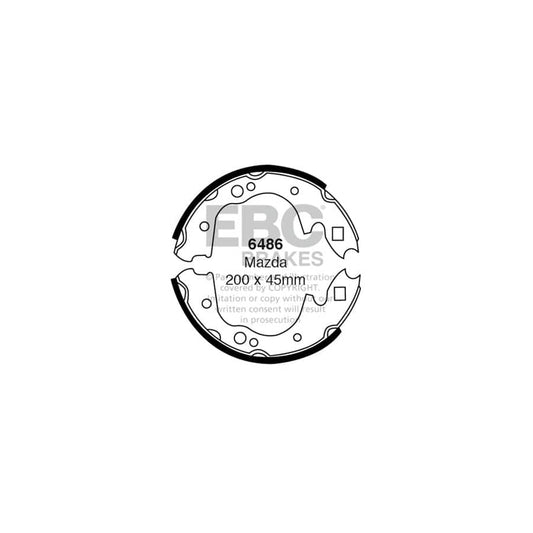 EBC 6486 Mazda E1600 Panel Van Rear Brake Shoes 1 | Casma Car Parts