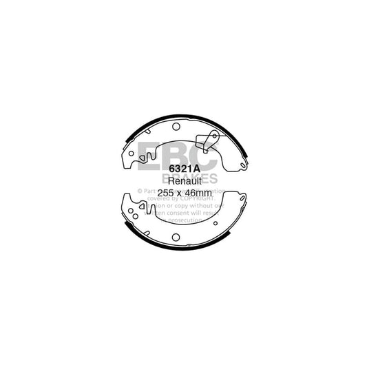 EBC 6321A Opel Renault Vauxhall Rear Brake Shoes (Inc. Arena & Trafic) 1 | Casma Car Parts
