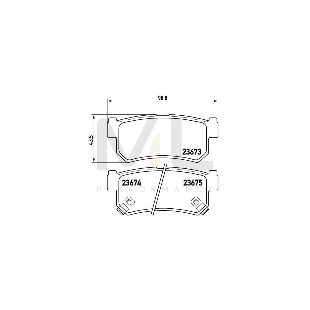 Brembo P 15 010 Brake Pad Set With Acoustic Wear Warning | ML Performance Car Parts