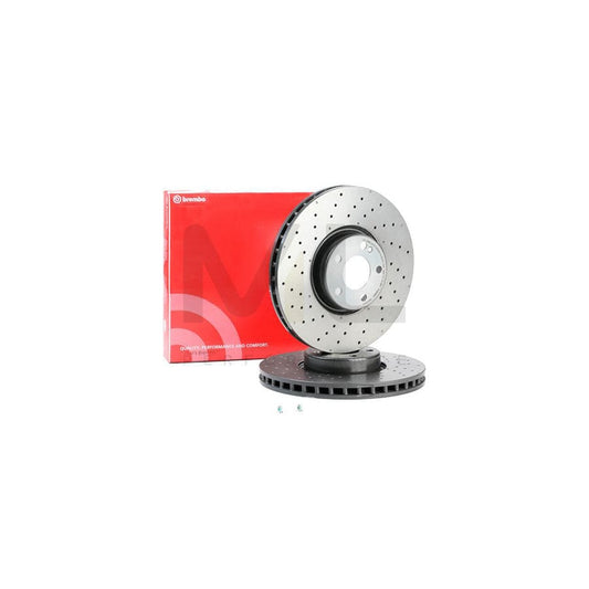 BREMBO 09.D529.23 Brake Disc Perforated / Vented, Two-piece brake disc, Coated, High-carbon, with bolts/screws | ML Performance Car Parts