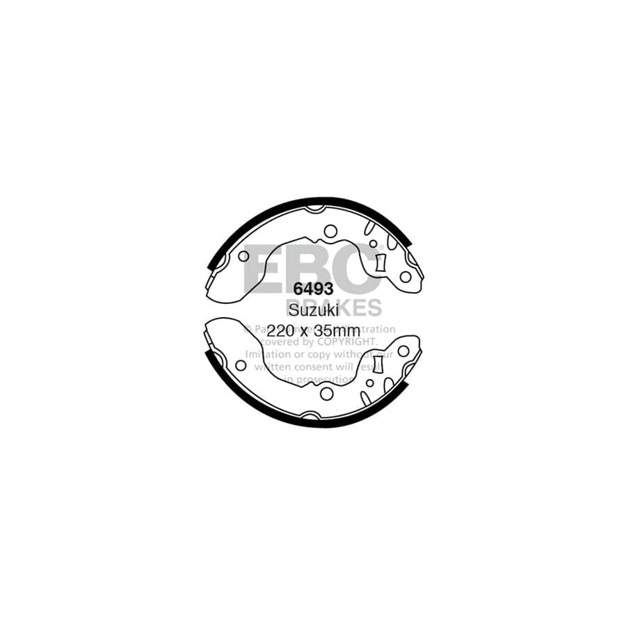 EBC 6493 Suzuki Vitara Rear Brake Shoes 1 | Casma Car Parts