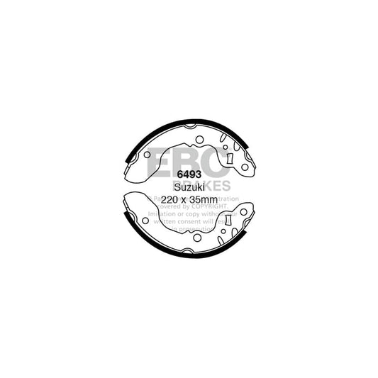 EBC 6493 Suzuki Vitara Rear Brake Shoes 1 | Casma Car Parts