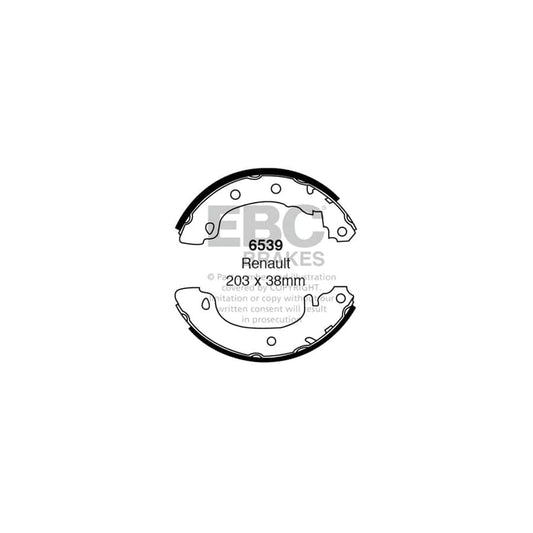 EBC 6539 Renault Rear Brake Shoes 1 | Casma Car Parts