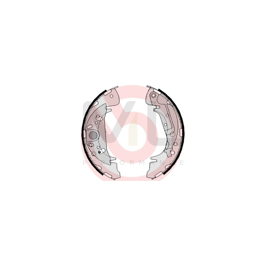 BREMBO S 11 504 Brake Shoe Set with handbrake lever | ML Performance Car Parts
