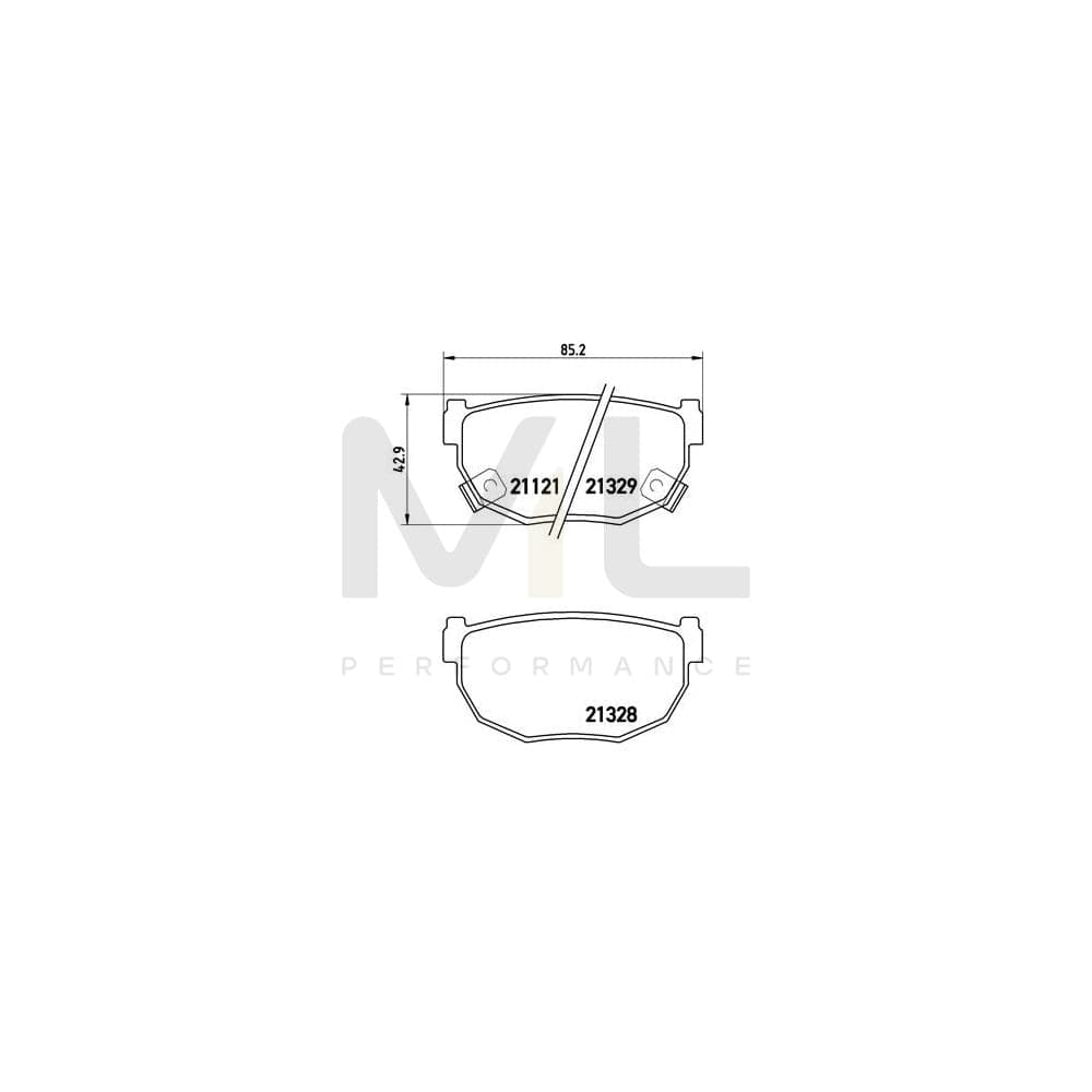Brembo P 56 010 Brake Pad Set With Acoustic Wear Warning | ML Performance Car Parts