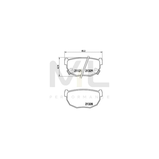 Brembo P 56 010 Brake Pad Set With Acoustic Wear Warning | ML Performance Car Parts