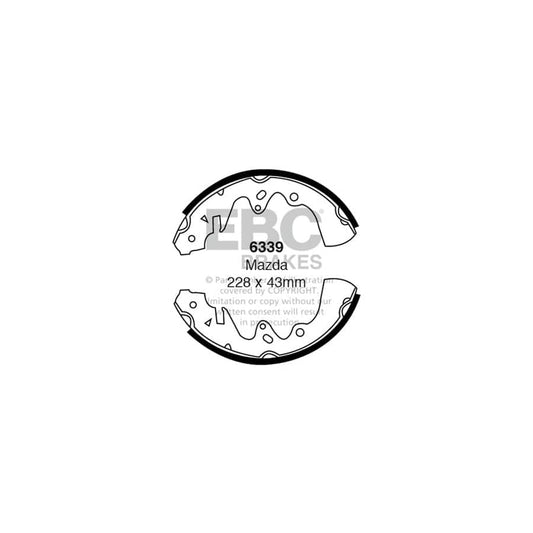 EBC 6339 Hyundai Mazda Rear Brake Shoes - Akebono Caliper 1 | Casma Car Parts