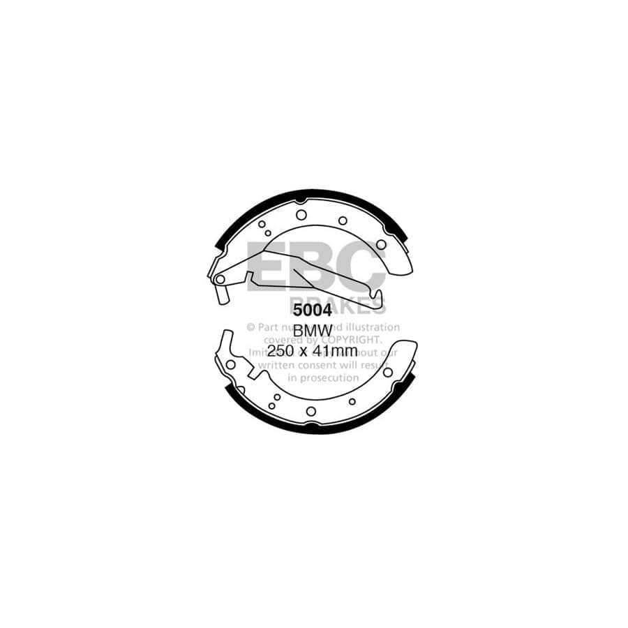 EBC 5004 BMW E28 E34 Rear Brake Shoes 1 | Casma Car Parts