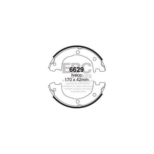 EBC 6629 Iveco Daily Rear Brake Shoes 1 | Casma Car Parts