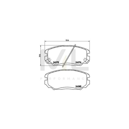 Brembo P 30 038 Brake Pad Set With Acoustic Wear Warning | ML Performance Car Parts
