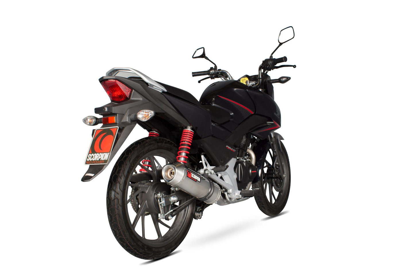 Scorpion EHA171SEO Honda CB125 F Factory Oval Full System - Polished Stainless Steel Sleeve | Casma UK