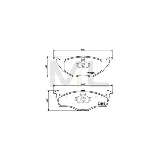 Brembo P 85 055 Brake Pad Set For Vw Lupo / Lupo 3L (6X1, 6E1) Excl. Wear Warning Contact, With Piston Clip | ML Performance Car Parts