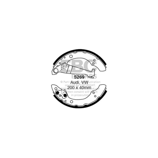 EBC 5269 Audi VW Rear Brake Shoes 1 | Casma Car Parts