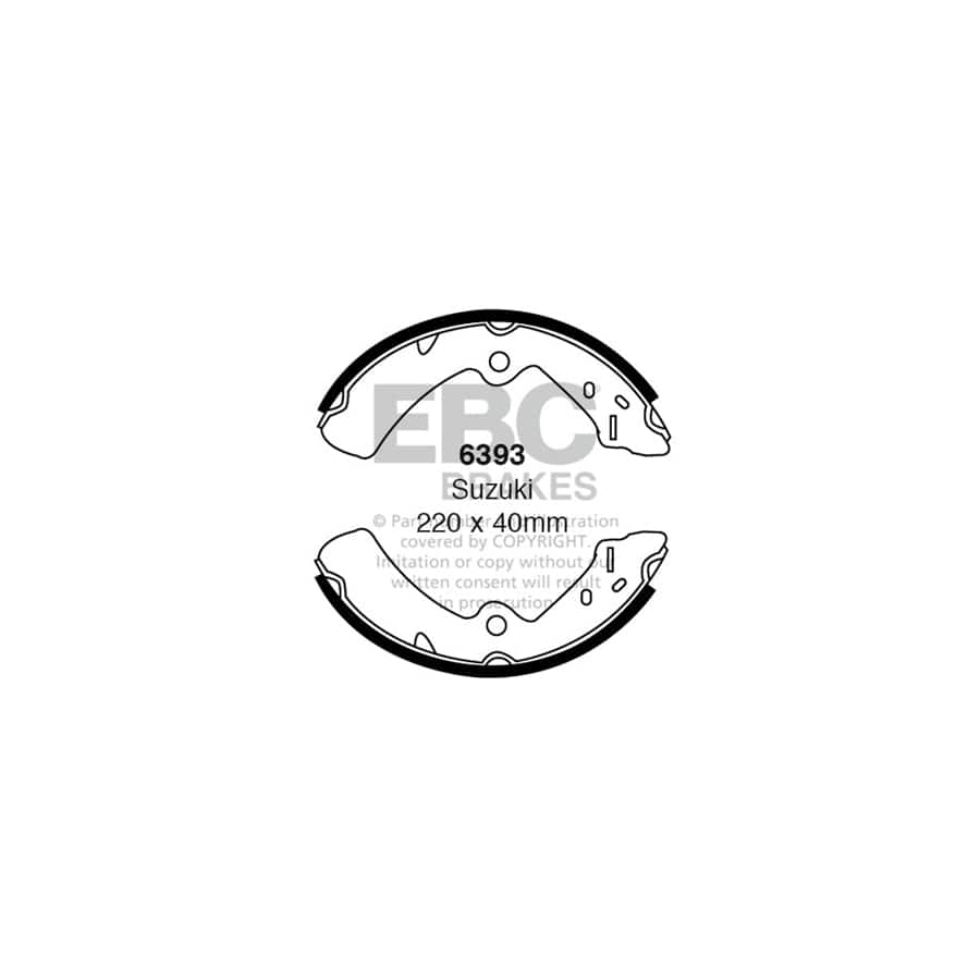 EBC 6393 Suzuki Jeep Rear Brake Shoes 1 | Casma Car Parts