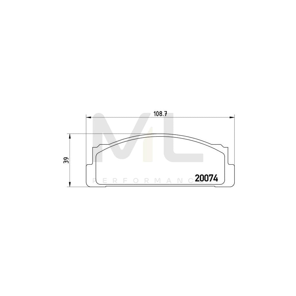 Brembo P 23 002 Brake Pad Set Excl. Wear Warning Contact | ML Performance Car Parts