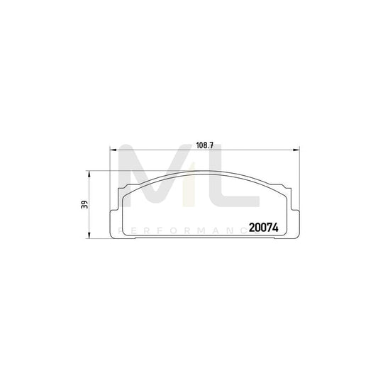 Brembo P 23 002 Brake Pad Set Excl. Wear Warning Contact | ML Performance Car Parts