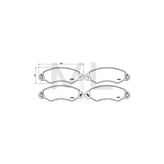 Brembo P B1 002 Brake Pad Set For Ldv Maxus With Acoustic Wear Warning | ML Performance Car Parts