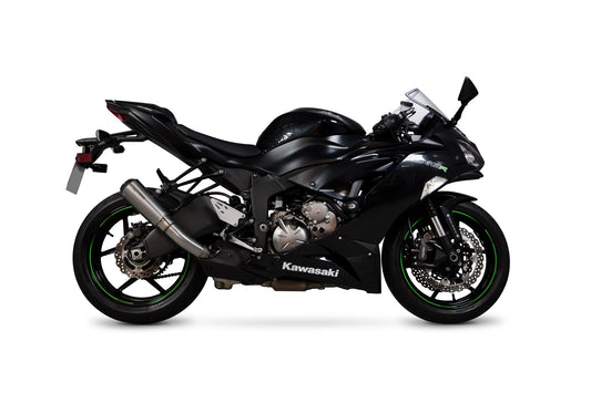 Scorpion PKA129TEO Kawasaki Red Power Slip-On - Titanium Sleeve (Ninja ZX-6R / Ninja ZX-636) | Casma UK