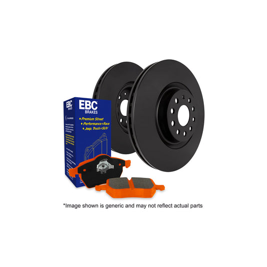 EBC PD05KF423 Volvo Orangestuff Front Brake Pad & Plain Disc Kit - Girling/TRW/ATE Caliper 1 | Casma Car Parts